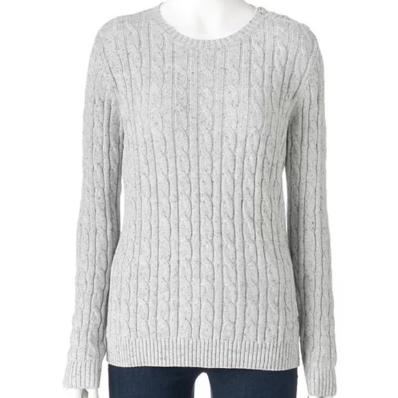 Croft & Barrow  Cable Knit Sweater - Picture 3 of 6